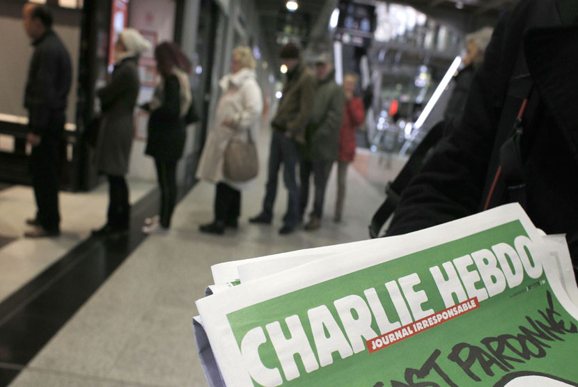 Tabloid Charlie Hebdo. (ilustrasi)