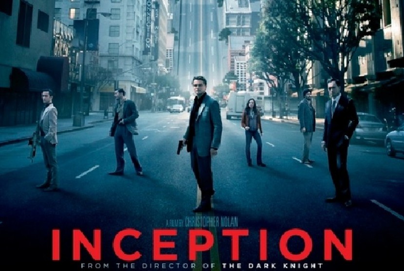 Poster film Inception. Film ini menjadi salah satu film sci-fi dengan akhir kisah yang membingungkan.