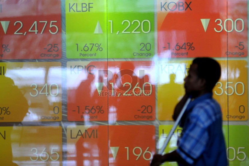 Indeks harga saham gabungan (IHSG) di Bursa Efek Indonesia, Jakarta.    (ilustrasi)