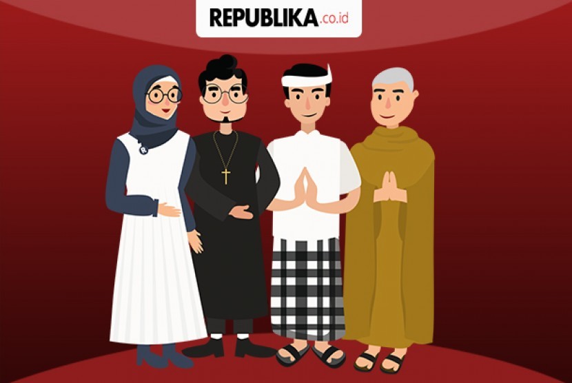 Ilustrasi kerukunan umat beragama. Kerukunan Antarumat Beragama di Kepri Tertinggi di Sumatra dan Jawa