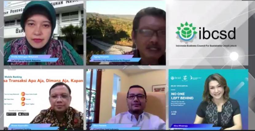 Indonesia Business Council for Sustainable Development IBCSD) menggelar Webinar bertema ?“?No One Left Behind, Private Sector and Government Synergy for Social Welfare”, Kamis (9/7).
