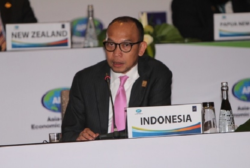 Indonesia Finance Minister Chatib Basri at the APEC Finance Ministers' Meeting news conference in Bali, Indonesia