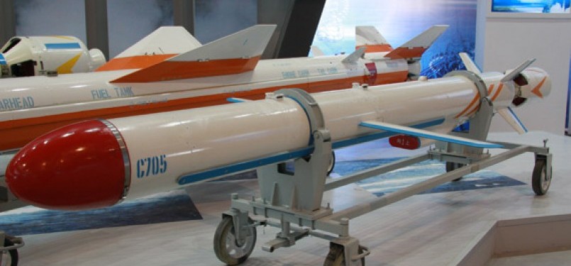 Indonesia orders C-705 guided missile mad by China (illustration).