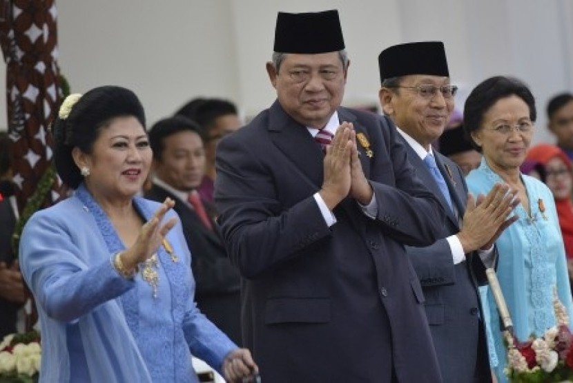 President Susilo Bambang Yudhyono (center) attends the ceremony of Indonesia's Independence Day on Sunday evening. (File photo)