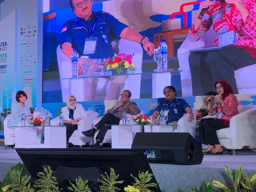 Indonesia Water Forum, salah satu rangkaian acara Integrated Technology Event (ITE) 2023, di JIExpo Kemayoran Hall C, Jakarta, Jumat (1/9/2023.