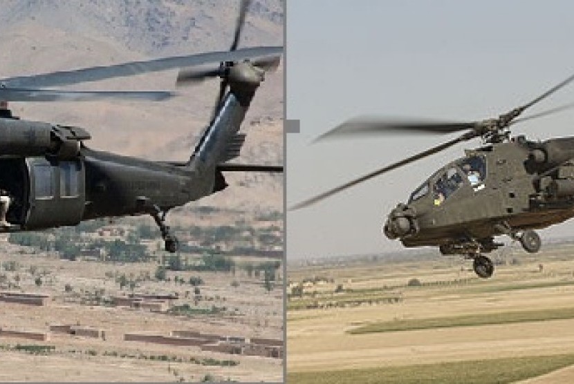 Indonesian Army still studies itts plan to purchase either Blackhawk type (left) or Apache. (illustration)  