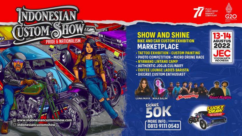 Indonesian Custom Show 2022 akan digelar di Jogja Expo Center pada 13-14 Agustus 2022.
