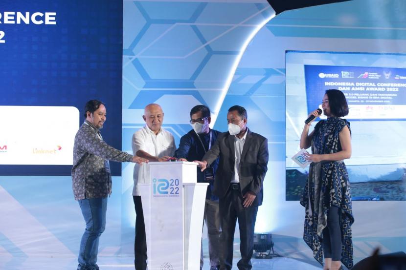 Indonesian Digital Conference (IDC) 2022 yang digagas Asosiasi Media Siber Indonesia (AMSI) resmi dilaksanakan di Ballroom 1 Hotel JS Luwansa, Jakarta, Selasa (22/11/2022).