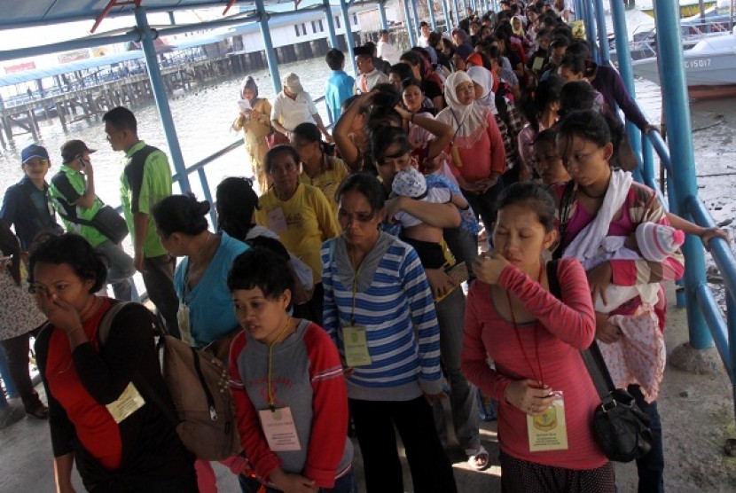 Indonesian government plan to deport illegal migrant workers from Malaysia. (file photo)