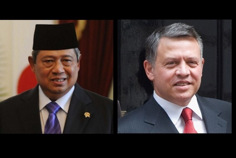Presiden Susilo Bambang Yudhoyono (kiri) dijadwalkan bertemh Abdullah II dari Yordania di Jakarta, Rabu (26/2).