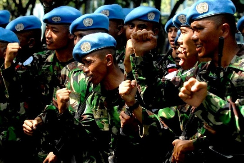 Indonesian troops are ready to be dispatched in a peacekeeping operation to Congo. (file photo)  