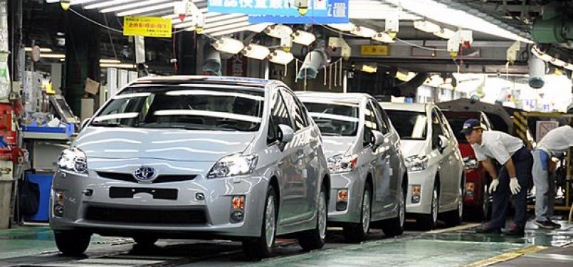 Industri mobil Toyota (ilustrasi)