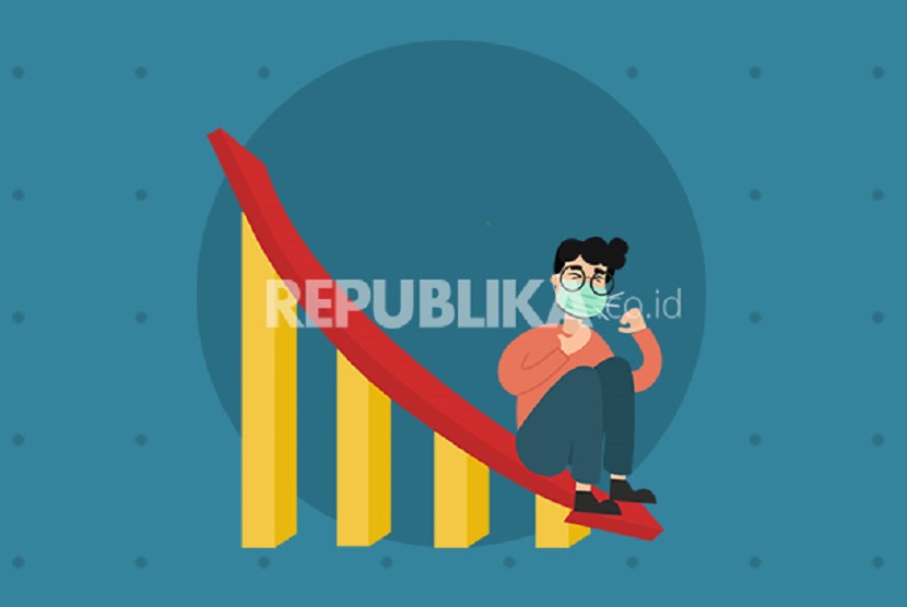 Infografis angka kesembuhan menurun namun kasus positif melonjak