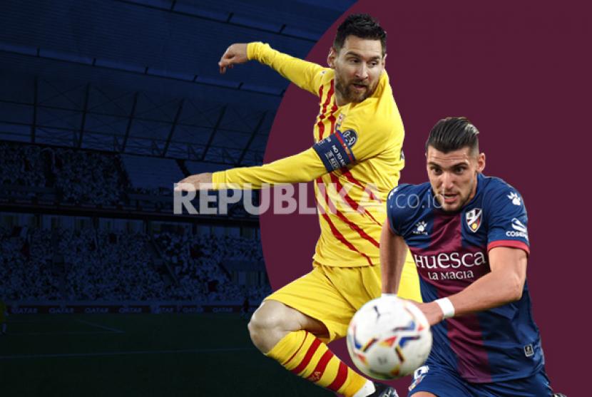 Infografis Barcelona Vs Huesca