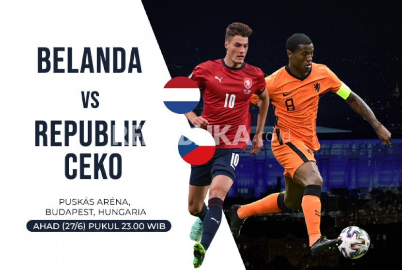 Infografis Belanda vs Republik Ceko
