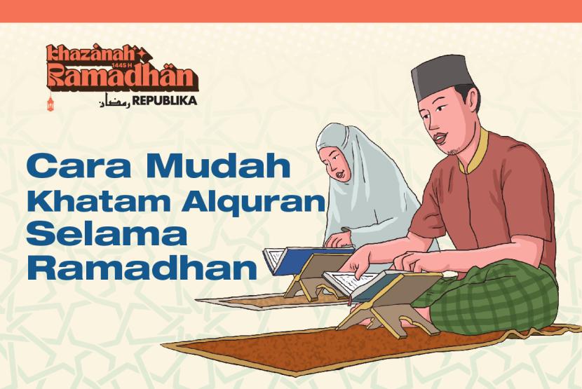 Infografis Cara Mudah Khatam Alquran Selama Ramadhan