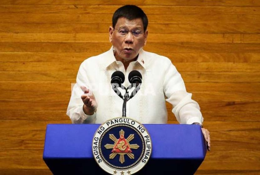 Presiden Filipina Rodrigo Duterte minta maaf atas keterlambatan distribusi bantuan korban topan. Ilustrasi.