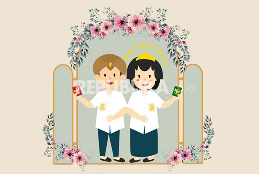 Ilustrasi pernikahan dini.