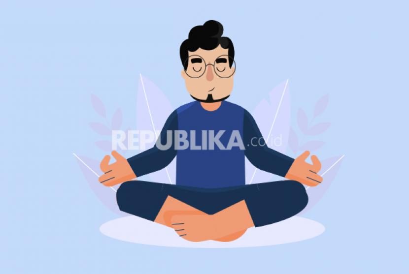 Manfaat meditasi (ilustrasi).