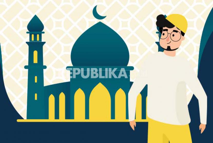 Infografis Mendahulukan Kaki Kanan Saat Masuk Masjid