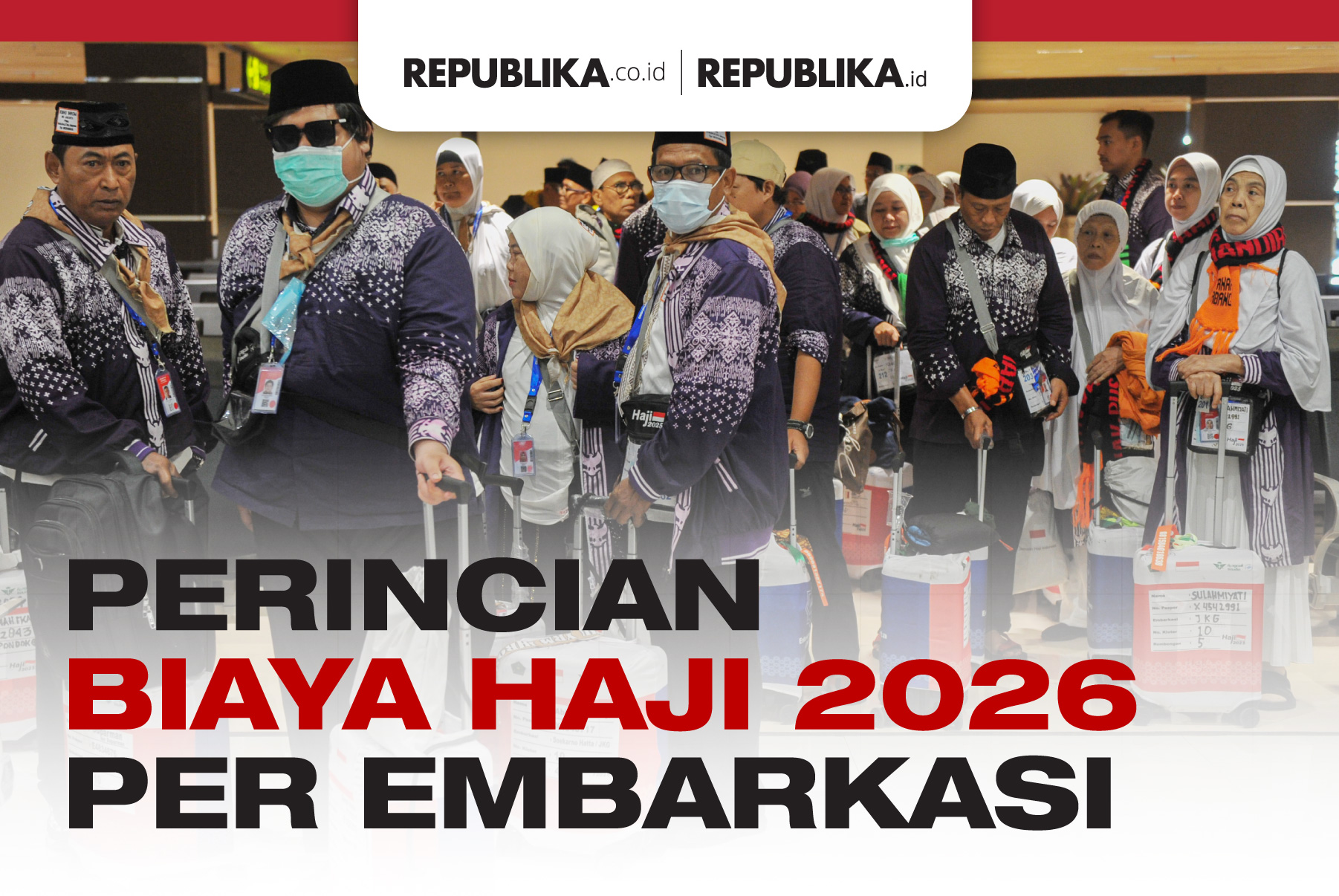 Infografis Perincian Biaya Haji 2026 per Embarkasi