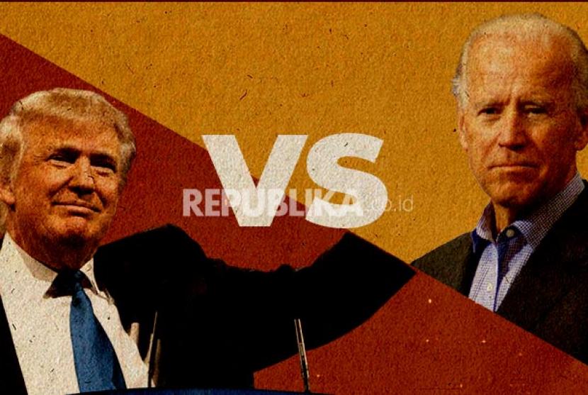 Donald Trump vs Joe Biden. Pejabat intelijen AS ingatkan adanya campur tangan China, Rusia, Iran di pilpres AS. Ilustrasi.
