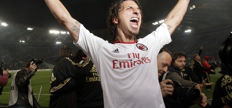 Inilah ekspresi striker AC Milan, Zlatan Ibrahimovic