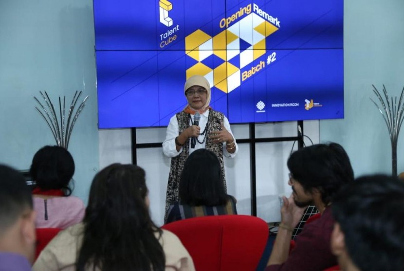 Inkubasi Bisnis Talent Cube Batc-2 di Innovation Room Kemenaker, Jakarta pada Kamis (20/6).  