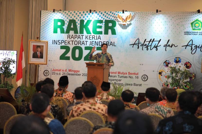 Inspektorat Jenderal Kementerian Agama menggelar Rapat Kerja Pengawasan (Rakerwas) Tahun 2022.