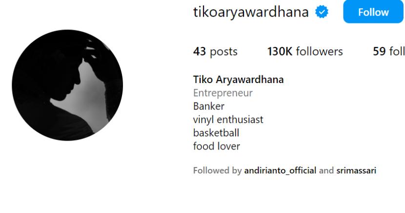 Instagram Tiko Aryawardhana