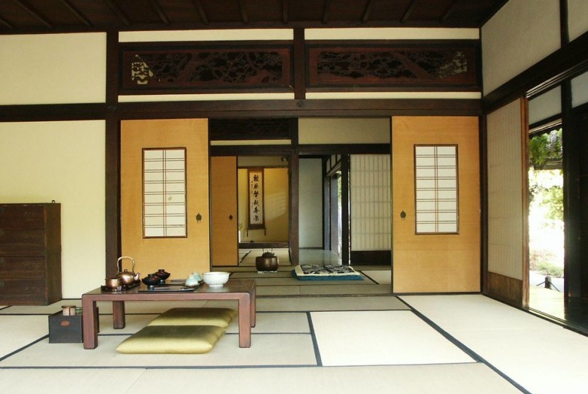 Interior di rumah-rumah tradisional Jepang.