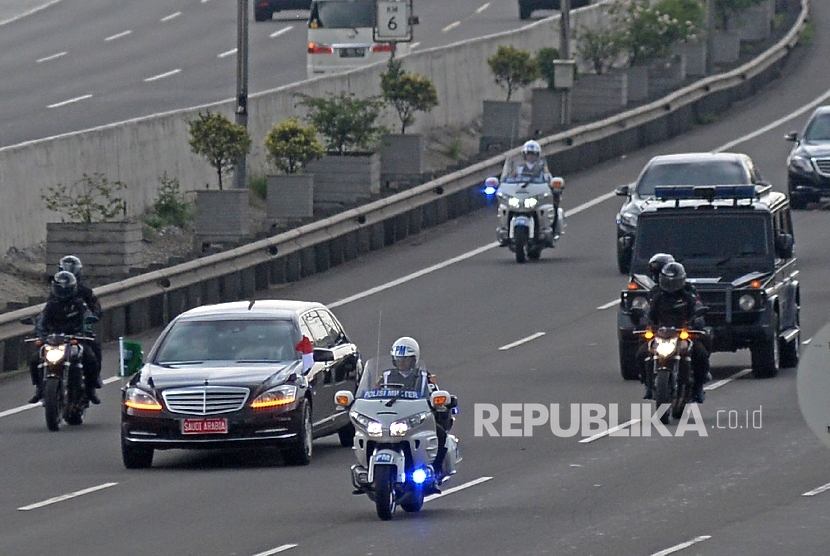 Iring-iringan kendaraan Presiden Joko Widodo. (Ilustrasi)