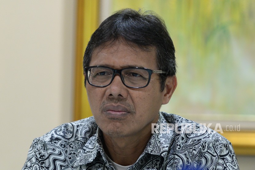 Gubernur Sumatra Barat (Sumbar), Irwan Prayitno di kantor Harian Republika. 