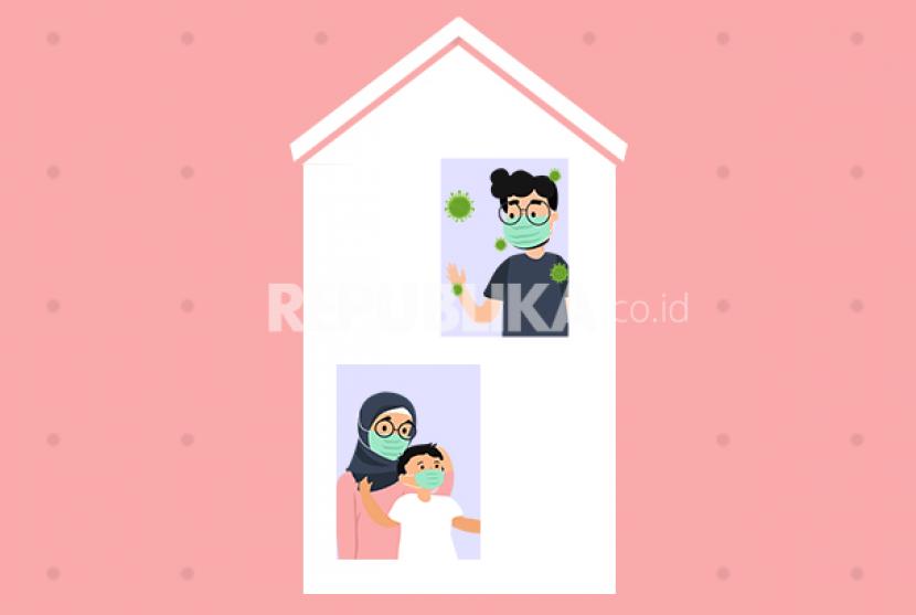 Isolasi mandiri (ilustrasi). Ada tindakan pencegahan yang diperlukan untuk mencegah penyebaran virus di rumah saat ada anggota keluarga yang melakukan isolasi mandiri setelah terpapar Covid-19.