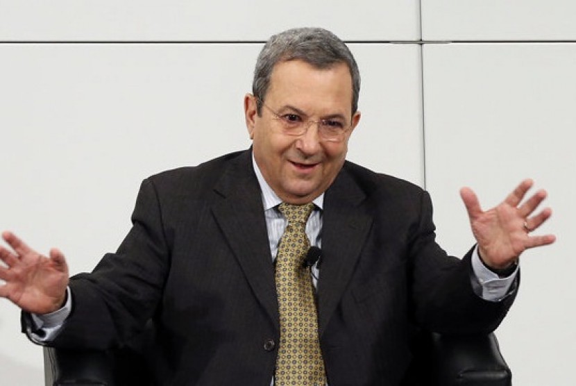 Israeli Defense Minister Ehud Barak gestures during a meeting at the Security Conference in Munich, southern Germany, on Sunday, Feb. 3, 2013. 
