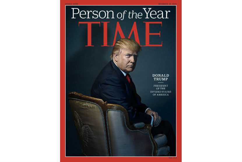 Donald Trump di sampul majalah Time.