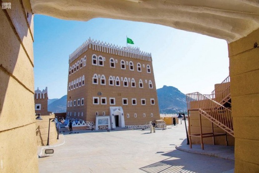 Istana Al-Aan yang terbuat dari lumpur di Najran, Arab Saudi.