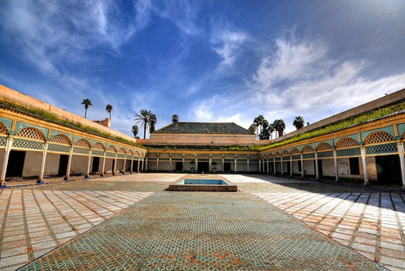Istana Al-Bahia di Kota Marrakech, Maroko.