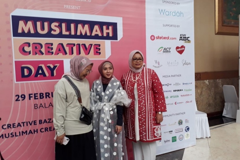 Istri Gubernur DKI Jakarta Fery Farhati Ganis Baswedan membuka Muslimah Creative Day 2020 di Balai Kartini, Sabtu (29/2). 