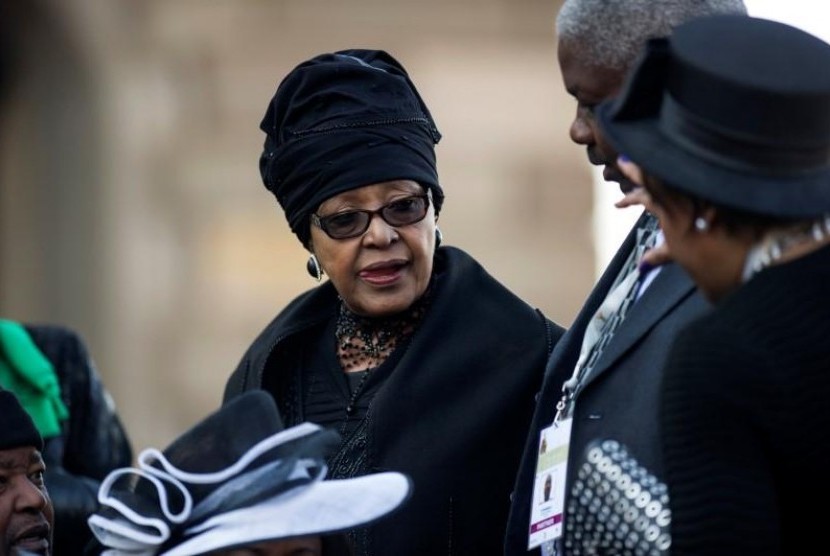 Istri mendiang Nelson Mandela, Winnie Mandela yang meninggal Senin lalu.