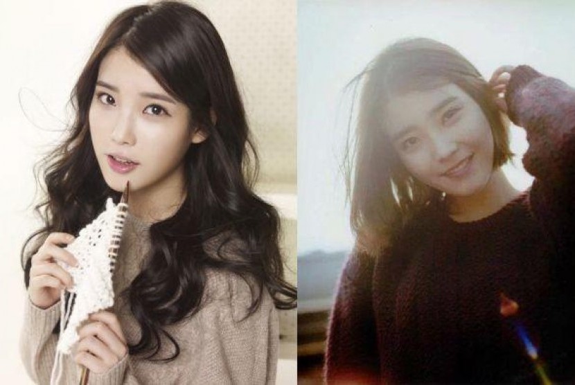 IU, aktris K-pop yang memotong rambut panjangnya ditahun baru