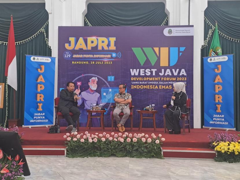 Jabar Punya Informasi (Japri) dengan Tema: West Java Development Forum 2023, di Aula Timur Gedung Sate, Jumat (28/7/2023).