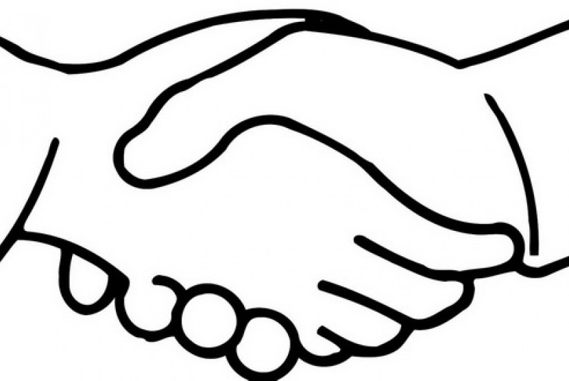 Jabat tangan untuk membangun kerja sama politik (Ilustrasi)