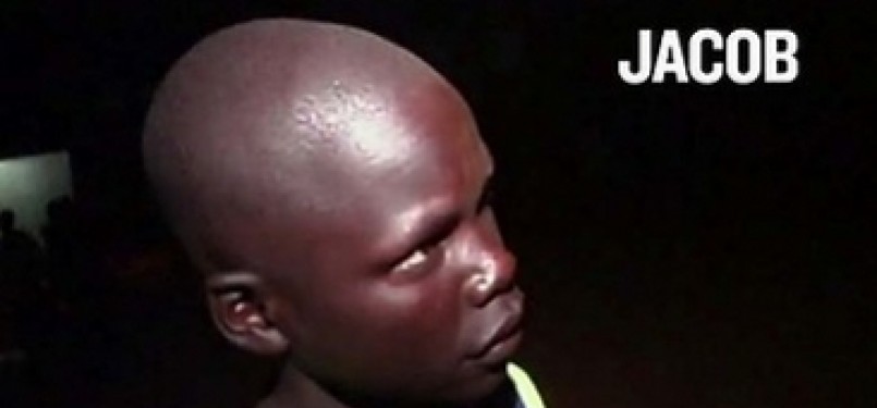 Jacob Acaye, korban penculikan LRA, sekaligus karakter utama dalam film yang berdurasi kurang dari 30 menit,Kony 2012 