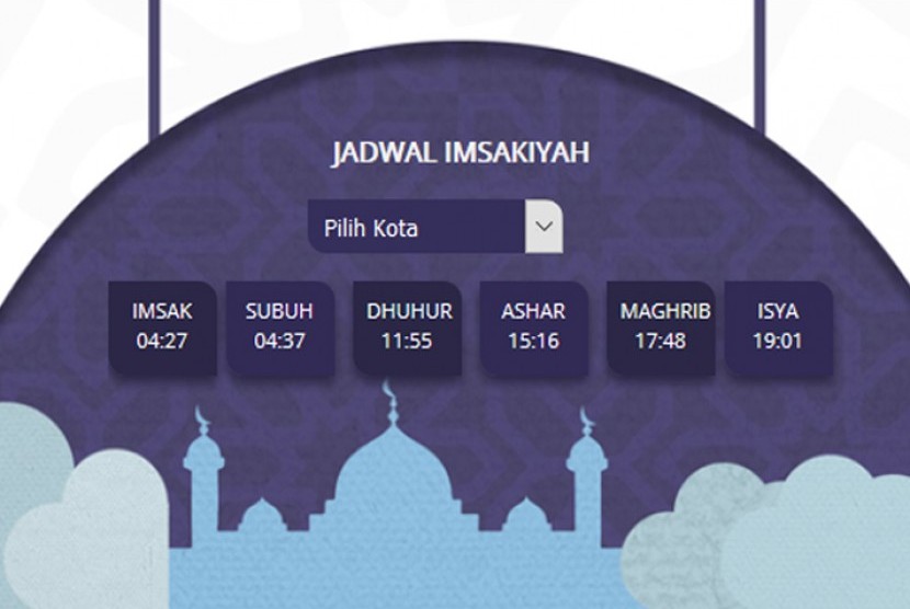 Jadwal Imsakiyah. Ilustrasi