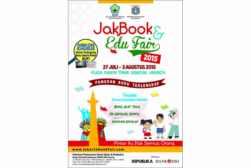 Jakbook 2015 akan digelar di Senayan Jakarta, 27 Juli hingga 3 Agustus 2015