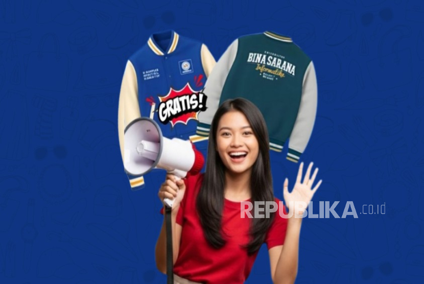 Jaket Varsity edisi kolaborasi eksklusif antara UBSI dan Dagadu.