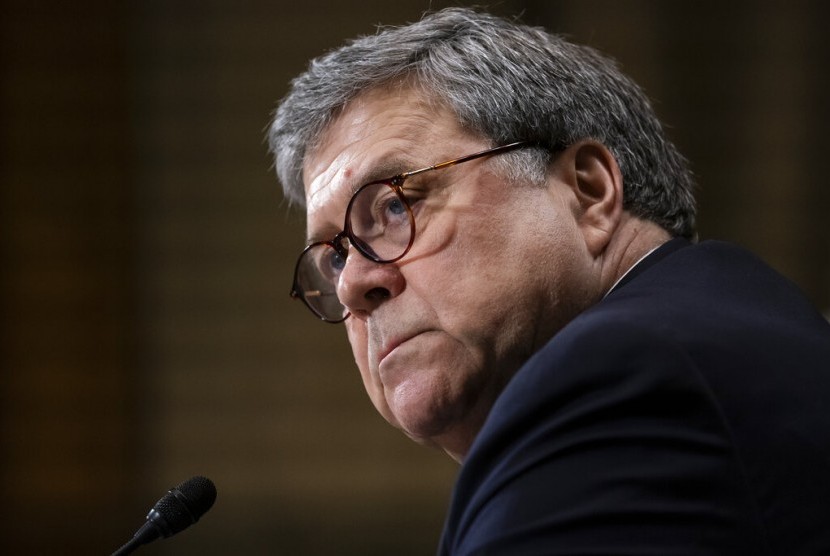 Jaksa Agung AS William Barr bersaksi kepada Komite Kehakiman Senat mengenai laporan utusan khusus Robert Mueller terkait keterlibatan Rusia dalam Pilpres AS di Capitol Hill, Washington, 1 Mei 2019.