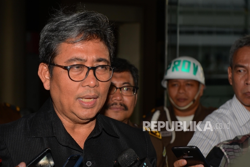 Jaksa Agung Muda Pidana Khusus Arminsyah memberikan keterangan kepada media di Gedung Kejaksaan Agung, Jakarta 