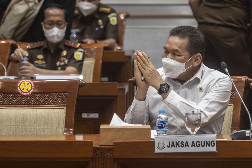 Jaksa Agung ST Burhanuddin di ruang rapat Komisi III DPR, Kompleks Parlemen, Senayan, Jakarta Pusat, Selasa (23/8/2022). 